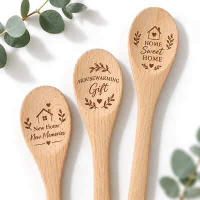 OEM Custom Beech Wood Spoon Wholesale Housewarming Gift