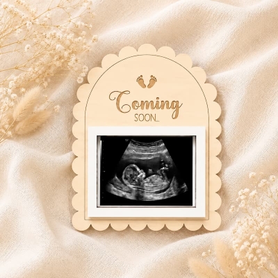 Wholesale Wooden Baby Ultrasound Frame Newborn Keepsake Gift