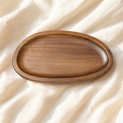 Custom Oval Wood Wedding Ring Tray Bulk Order Factory Supply
