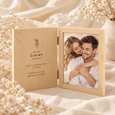 Custom Wooden Photo Frame for Wedding Keepsakes
