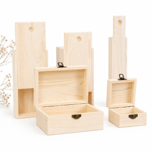 Pine Wooden Memory Box Keepsake Box for Special Gifts and Memories