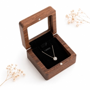 Walnut Necklace Jewelry Box for Elegant Gift and Storage
