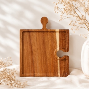 Trade Price Acacia Puzzle Wood Serving Tray Bulk Supply