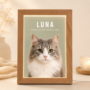 Wholesale LED Wooden Acrylic Photo Frame Light