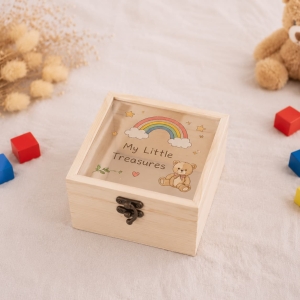 Custom Wooden Memory Box Baby Keepsake Box Wholesale