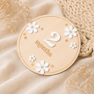 Wholesale Natural Plywood Baby Milestone Cards Keepsake Gift Set