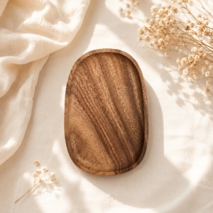 Bulk Oval Wooden Ring Dish for Wedding Favor Custom Supply