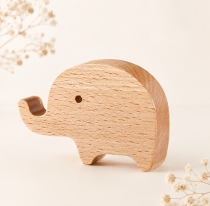 Factory Direct Creative Elephant Beech Wood Coat Hook