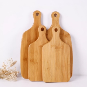 Natural Bamboo Wood Cutting Board for Cooking and Serving