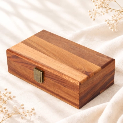 Factory Direct Acacia Wood Anniversary Gift Boxes Wholesale