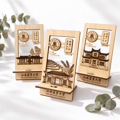 Wholesale University Promotional Wooden Phone Stand Gift