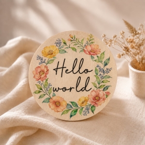 Wholesale Custom Wooden Newborn Baby Announcement Photo Prop Gift
