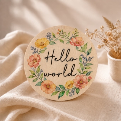 Wholesale Custom Wooden Newborn Baby Announcement Photo Prop Gift
