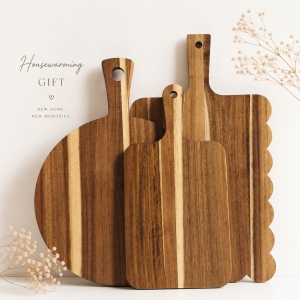 Factory Supply 3 Pcs Acacia Wood Cutting Board Set