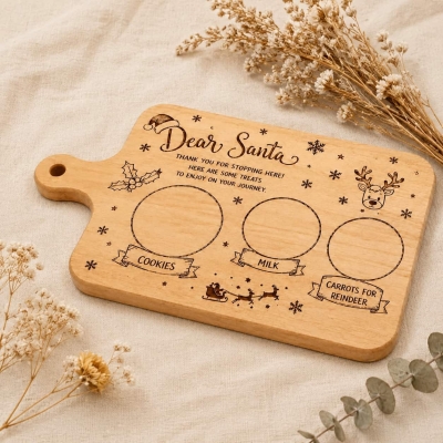 Wholesale Wooden Christmas Serving Tray for Home Holiday Decor