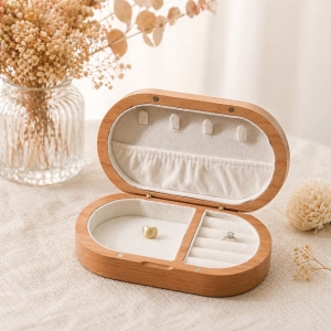 Elegant Beechwood Jewelry Box for Jewelry Storage and Gift Giving