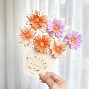 Wooden Flower Holder Teacher Appreciation Gift Card Wholesale