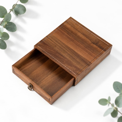Custom Logo Black Walnut Gift Box Wholesale for Corporate Gifts