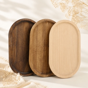 Wholesale Bamboo Acacia Walnut Wood Tray Set Bulk Supply