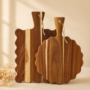 Acacia Wood Paddle Board for Serving Cheese and Snacks